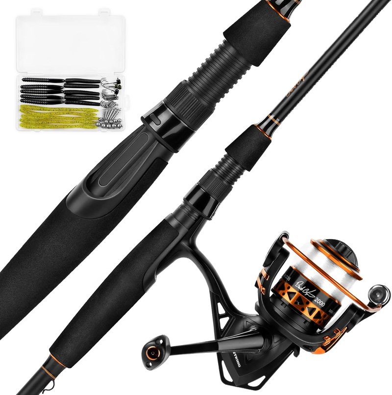 KastKing Baitcasting Reel and Rod Combo - IM6 Graphite, 5+1 Bearings | Pre-Spooled Design, EVA Handles