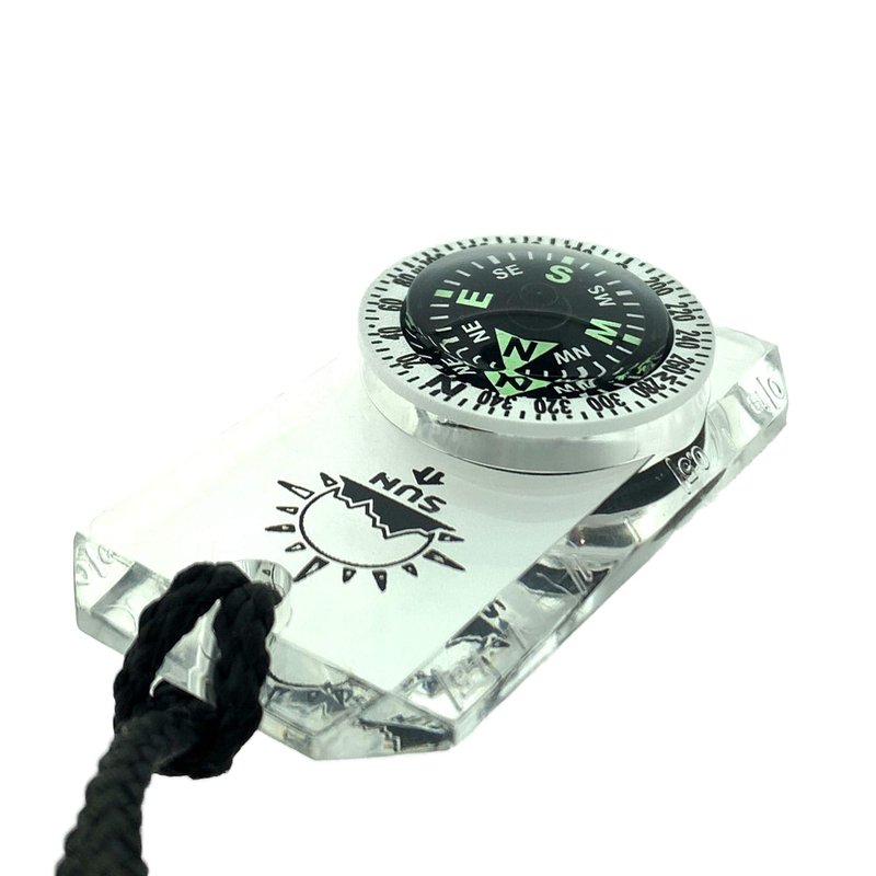Sun Company MiniComp II - Mini Orienteering Compass With Rotating Bezel| Easy-to-Read Zipperpull Compass for Jacket, Parka, or Pack
