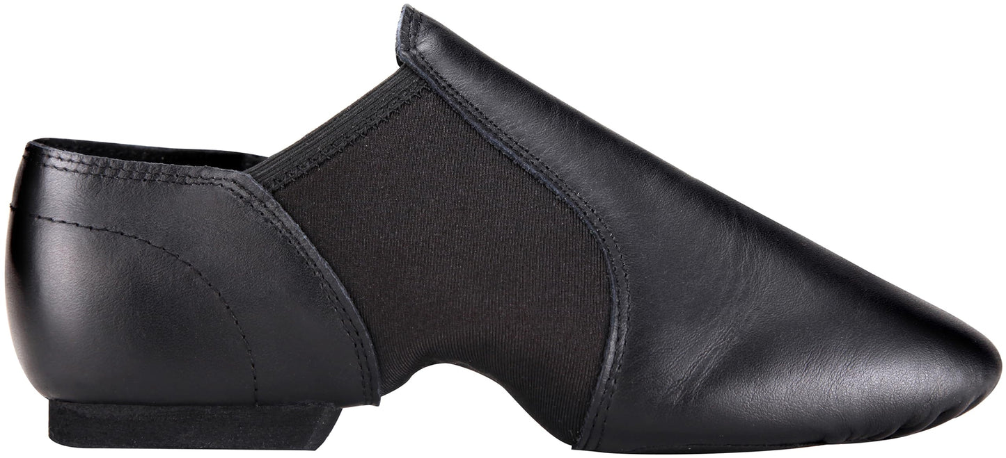 Linodes (Tent Leather Upper Jazz Shoe Slip-on for Women and Men's Dance Shoes Black 9.5M