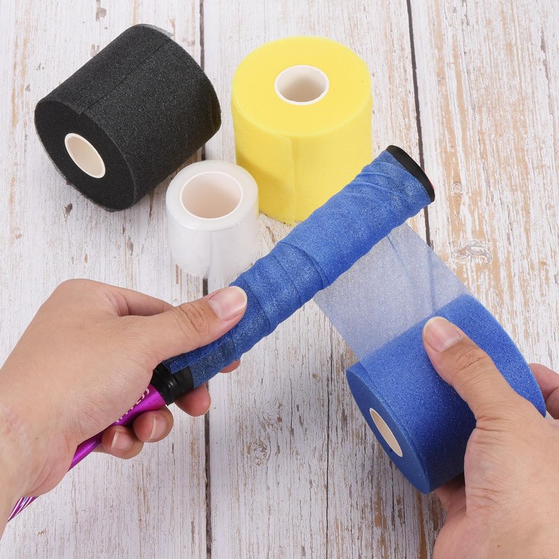PATIKIL 30 Yard x 2.8 Inch Badminton Grip Cushion Wrap, PE Tennis Racket Grip Tape Backing Film Handle Anti Skid Cushion Accessories, Blue