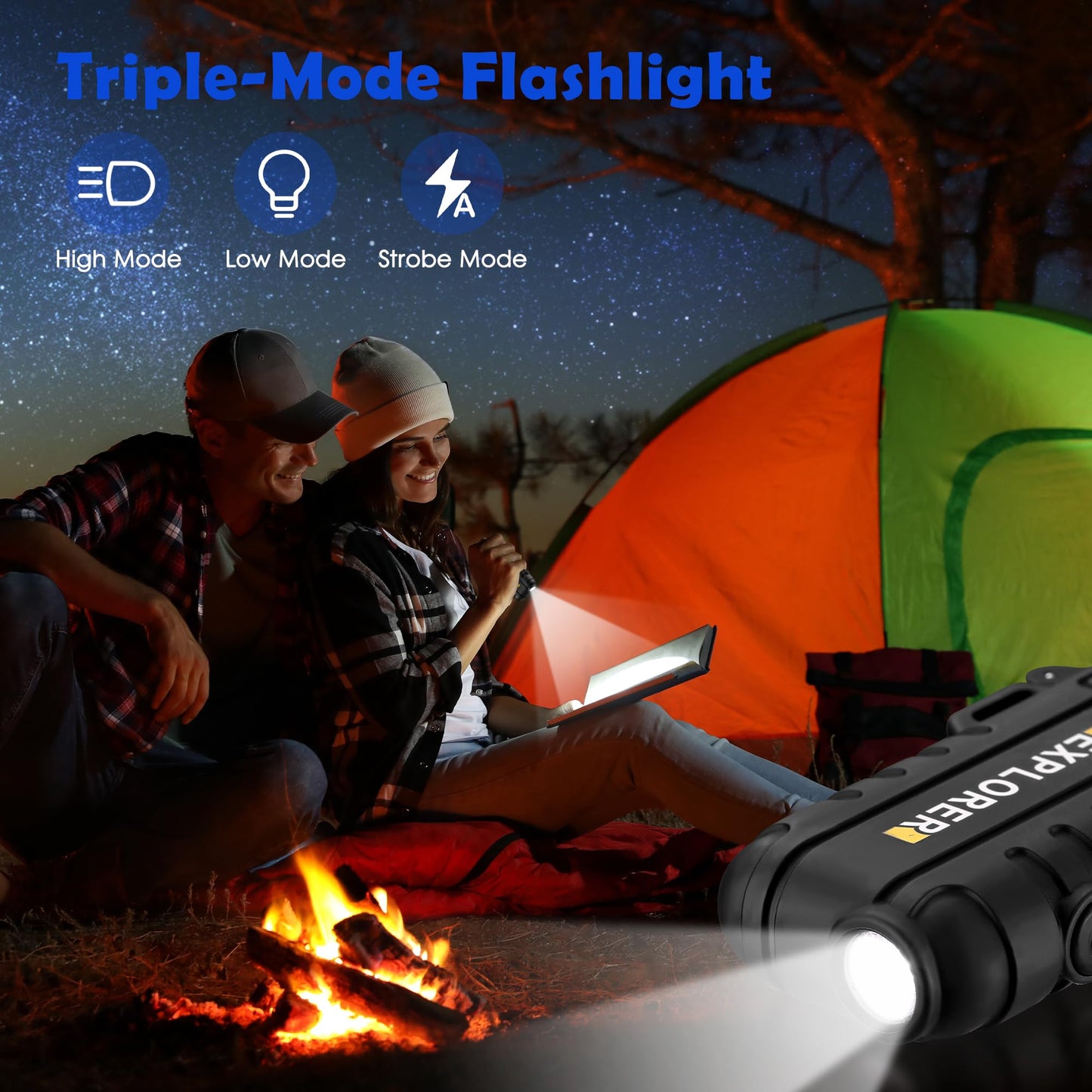 Bistfy Electric Lighter 360° Flexible Rechargeable USB Lighter, Type C Arc Plasma Lighter Windproof and Waterproof Flameless Grill Lighter for Candle Aromatherapy Camping (Flashlight Black)