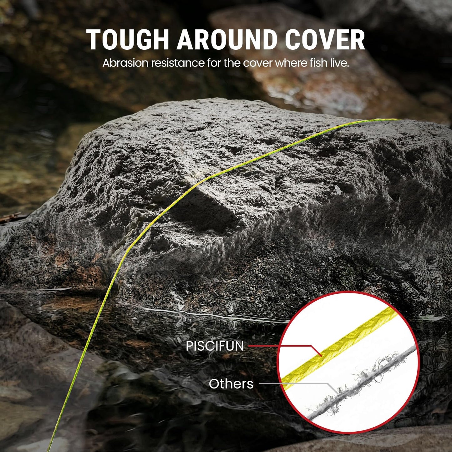 Piscifun Onyx PE Braided Fishing Line, 150yd 15lb Test, Yellow