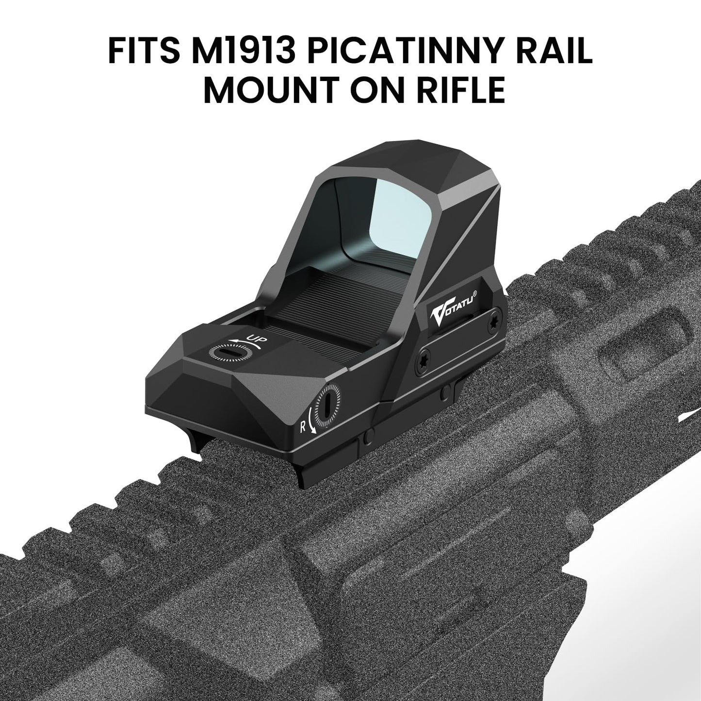 VOTATU RMD502-ER Red Dot Sight Shake Awake Reflex Sight 2 MOA Dot 68 MOA Circle 1x30mm Red Dot Scope with Picatinny Mount