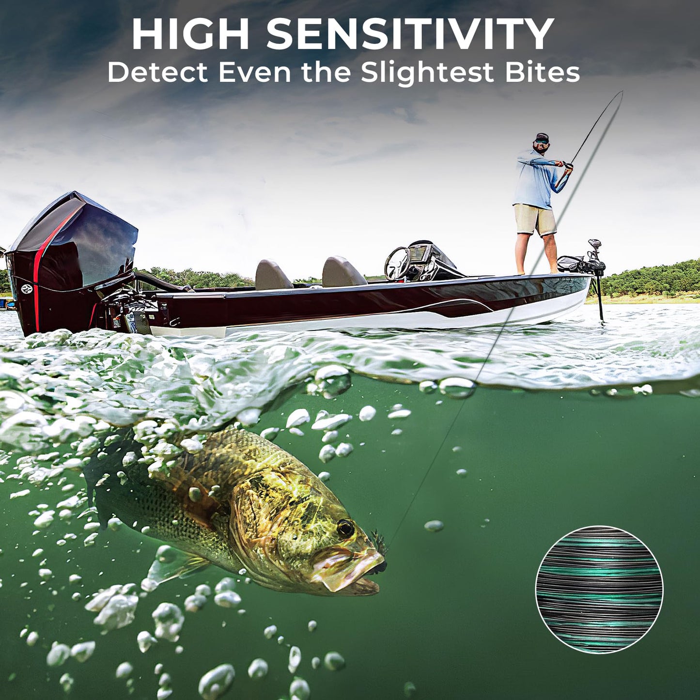 KastKing Destron Essential Monofilament Fishing Line, Midnight Camo, 17LB, 300 yds