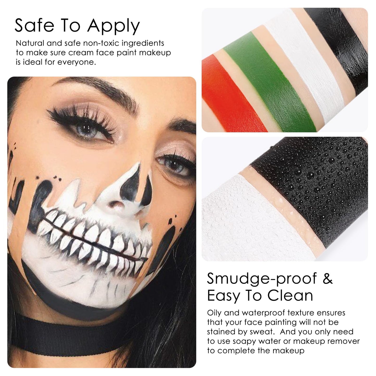 FREEORR 3 Colors Body Paint Stick Set