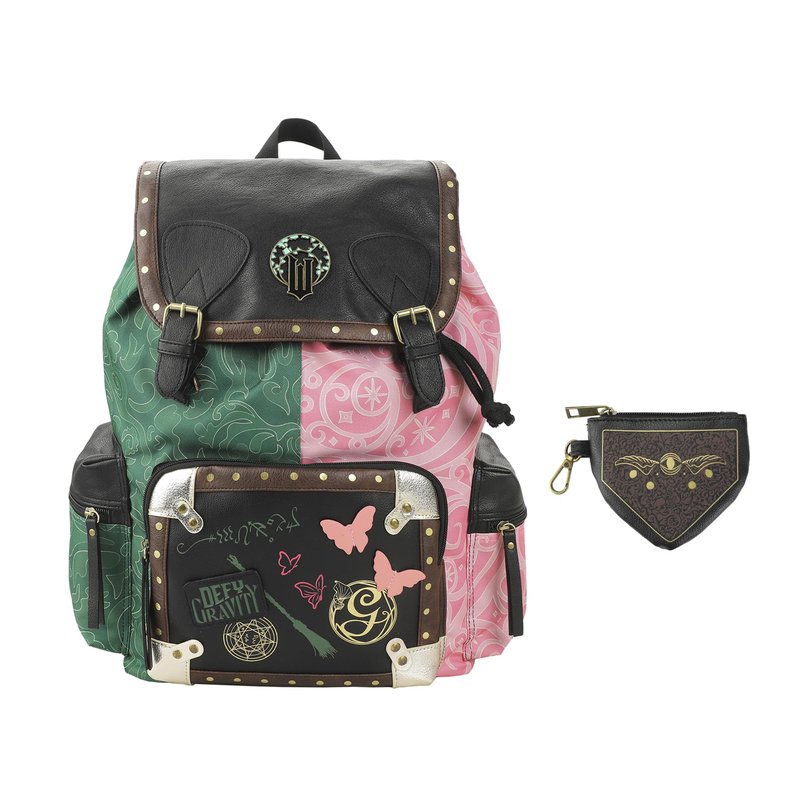Bioworld Wicked Magical Icons Spilt 18" Pink & Green Rucksack