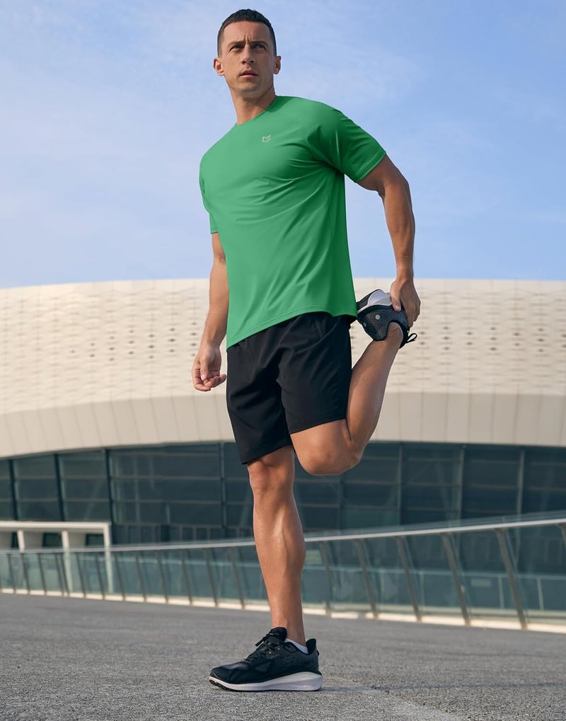 Men's Athletic Workout T-Shirts - Moisture-Wicking Cooling Short Sleeve Performance Tee for Gym & Tennis