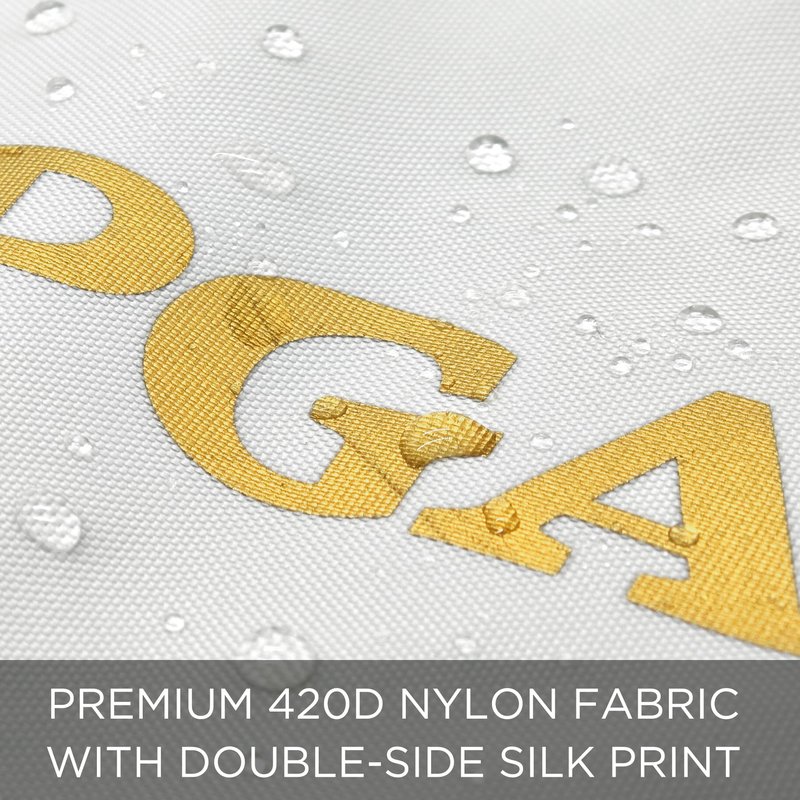COGOLFING Golf Flag Mini, Double-Sided PGA National Flag with Regular Tube, Double-Sewn Durable 420D Nylon Golf Pin Flags for Backyard Landscape, 8"L x 6"H, White, 1-pack