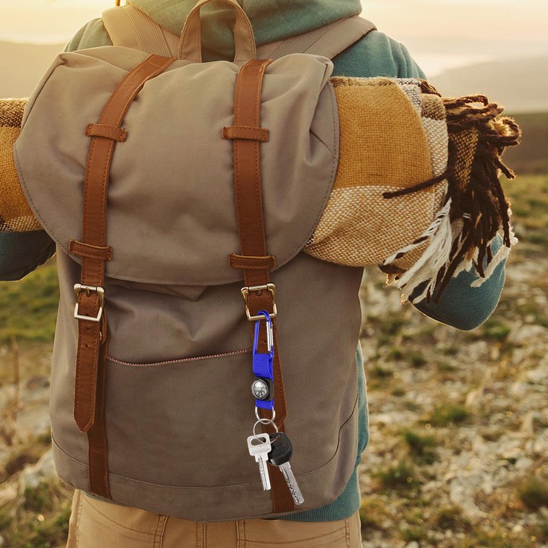 Toodoo 36 Pieces Compass for Kids Bulk 4.3 Inch Metal Mini Compass Keychain Hiking and Survival Adventure Camping Belt Clips Theme Birthday Party Favors for School Outdoor Hiking