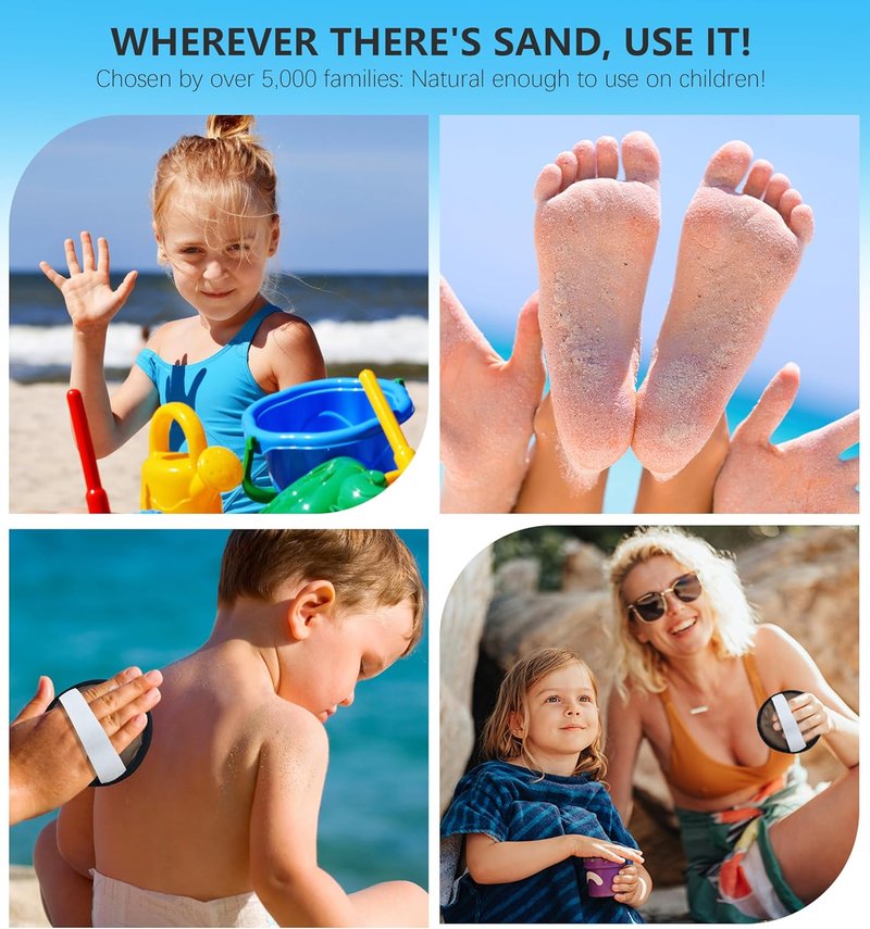 Sand Remover Beach Cleaner Mitt - Essential Vacation Accessory for Family Trips | Ideal for Hawaii & Cruise Ships