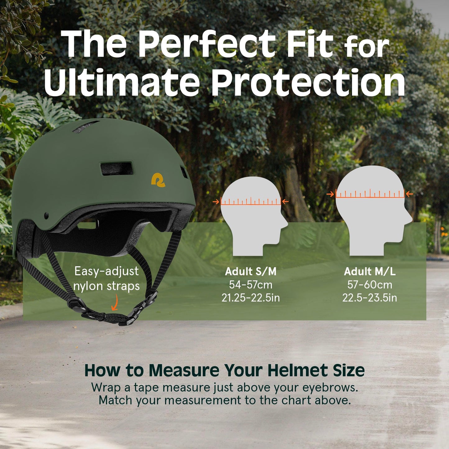 Retrospec Dakota Bicycle / Skateboard Helmet for Adults - Commuter, Bike, Skate, Scooter, Longboard & Incline Skating - Highly Protective & Premium Ventilation- Large -Matte Forest