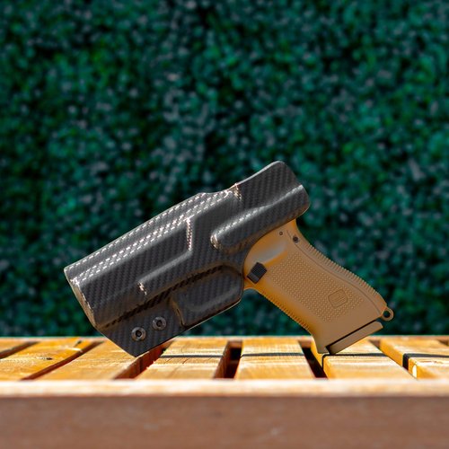 Clip & Carry IWB Kydex Holster for The BYRNA SD/EP Non-Lethal Pepper Launcher - Inside Waistband Concealed Carry - Audible Click Retention - USA Veteran Made (Black, Left-Hand)