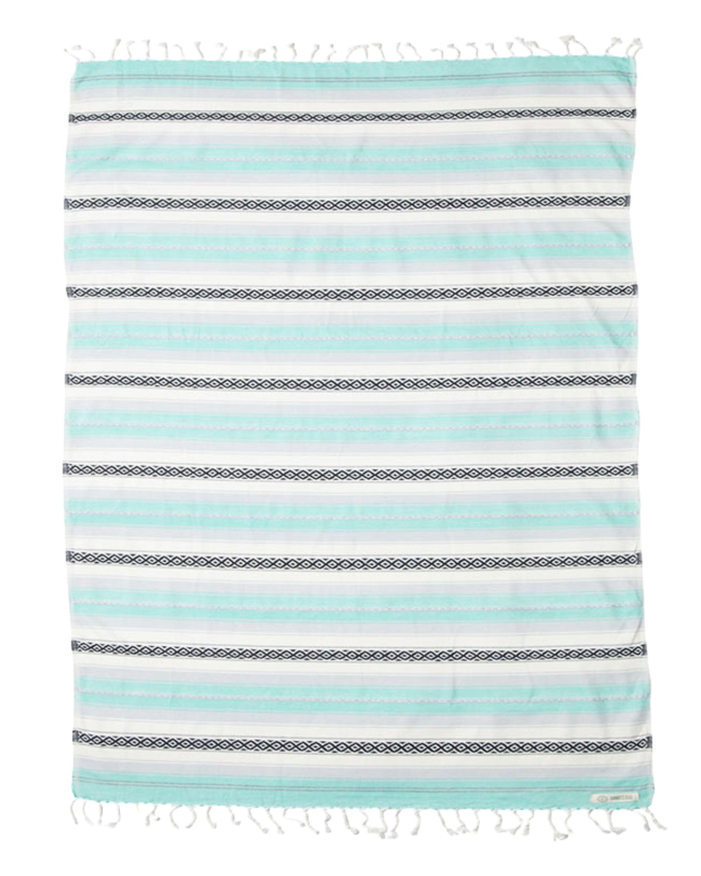 Sand Cloud Extra Large Turkish Beach Towel - Sand Resistant - 100% Organic Turkish Cotton Yarn - Quick Dry Towel for Beach, Picnic Blanket or Throw - As Seen on Shark Tank - Tie Dye (Mint Baja)