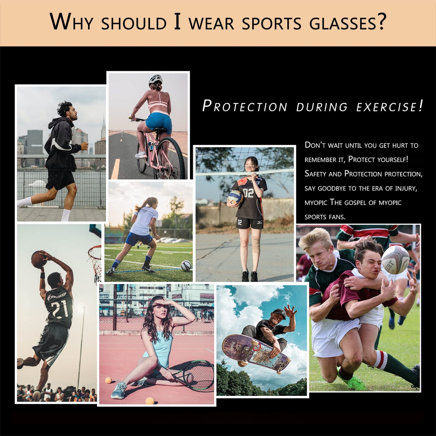 SooGree Sport Goggles Racquetball Goggles Basketball Soccer Football Sports Protective Glasses Men Women