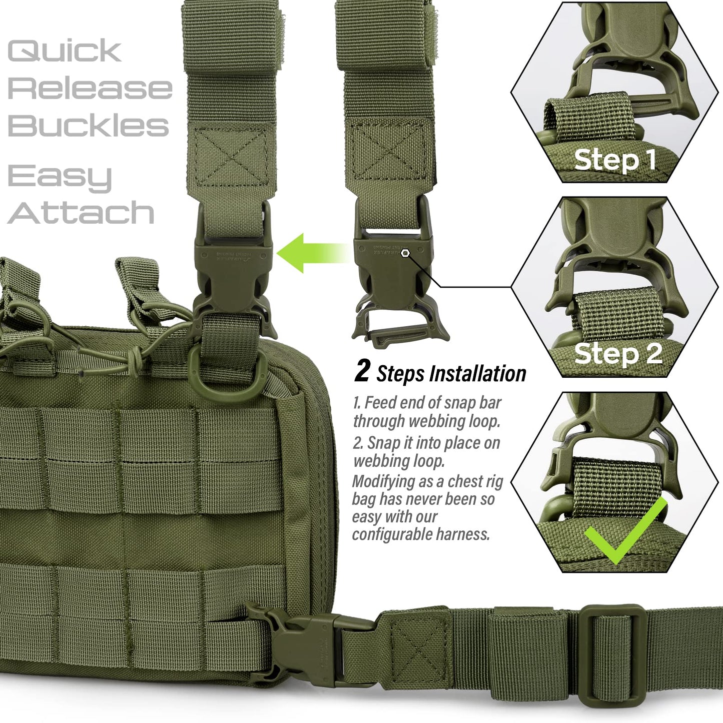 WYNEX Tactical Mag Admin Pouch, Molle Utility Tool Pouch Medical EMT Organizer with Triple Stacker Magazine Holder for M4 M16 Patch Included