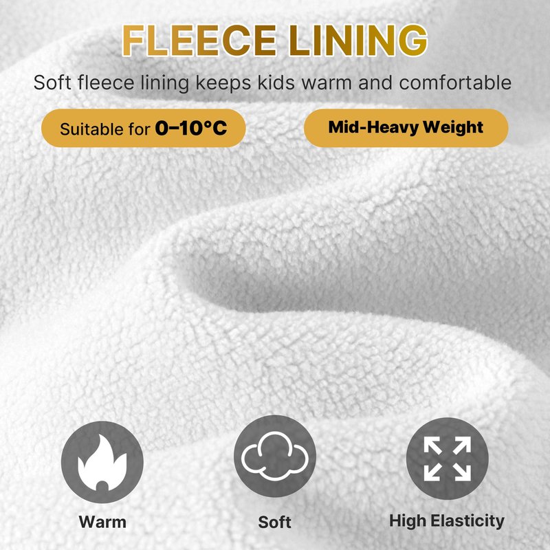 BIG ELEPHANT Boys Girls Fleece Lined Sweatpants, Winter Warm Soft Cotton Elastic Waist Kids Jogger Pants with Pockets