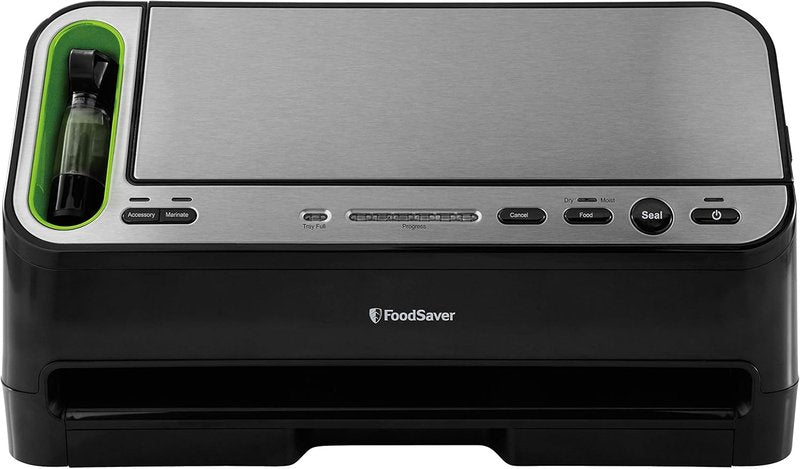 Foodsaver V4400 Vacuum Sealer Machine - 2-in-1 with Automatic Bag Detection & Starter Kit | Black/Silver, 11" x 16' Roll, BPA-Free