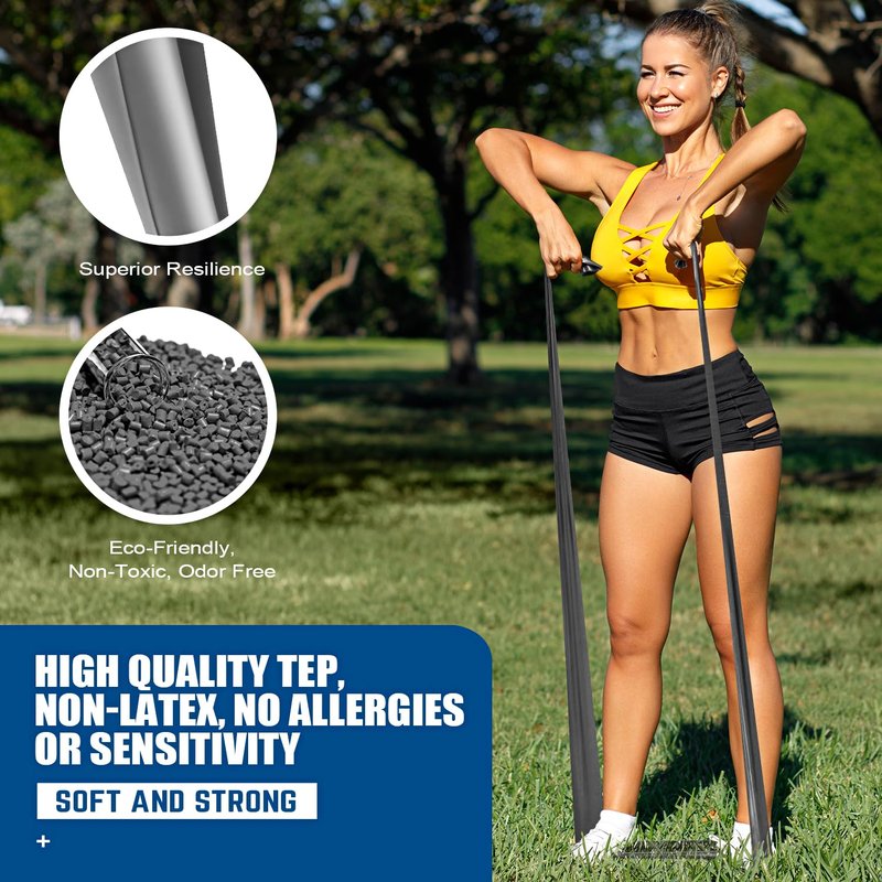 HPYGN Exercise Bands for Physical Therapy, Resistance Bands for Working Out Women and Men, Stretching Yoga Strap for Upper & Lower Body, Workouts & Rehab at Home Physical Therapy Bands