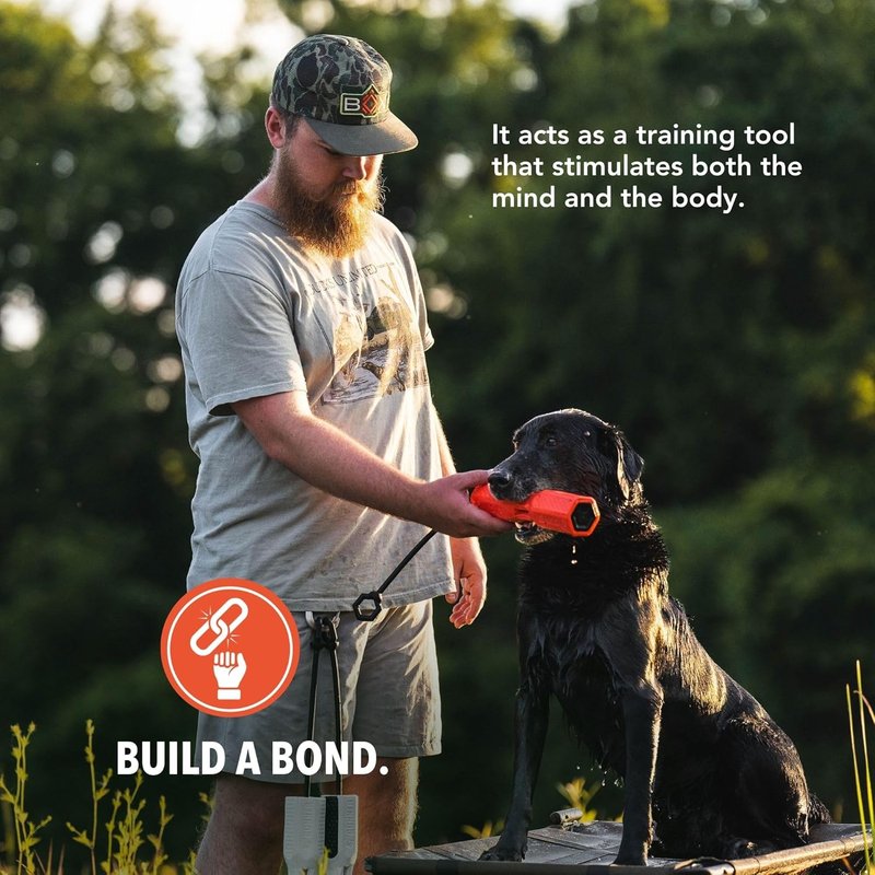 GUNNER Dog Training Bumper - Durable Retriever Dummy with Adjustable Rope | Orange Color