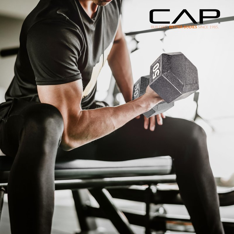 CAP Cast Iron Hex Dumbbell, Pair, 15 lb