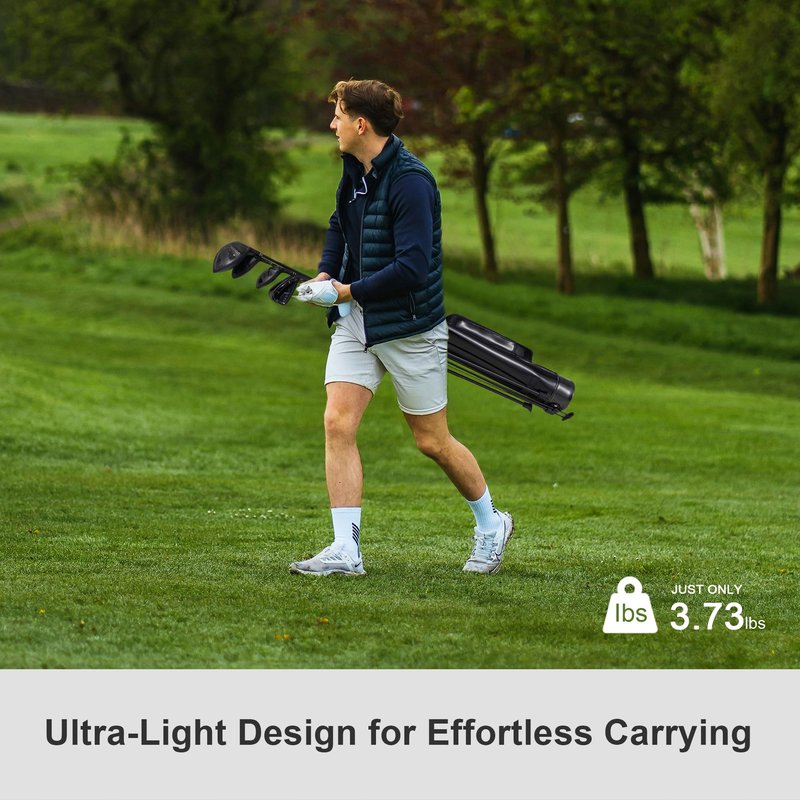 KVV Lightweight Sunday Golf Stand Bag, Colorful Fashion Pitch and Putt Golf Bag (Rose)