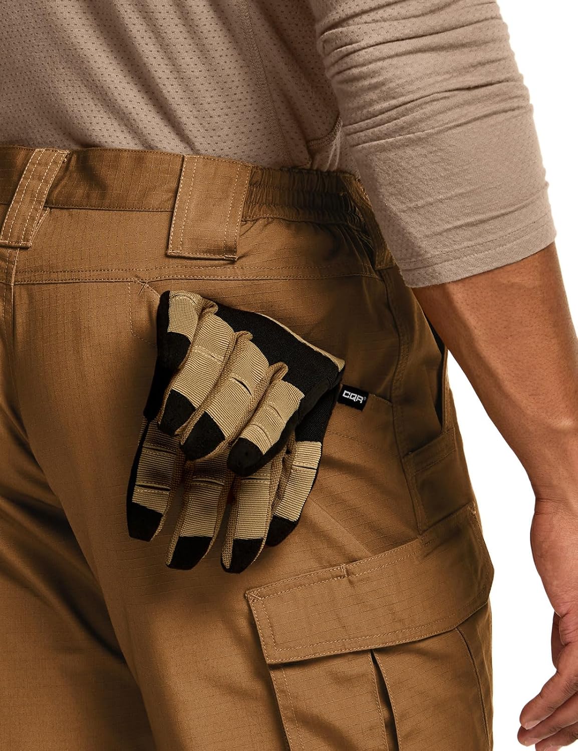 CQR Men's Tactical Pants - Lightweight Water-Resistant Ripstop Cargo Pants for Hiking | EDC Workwear