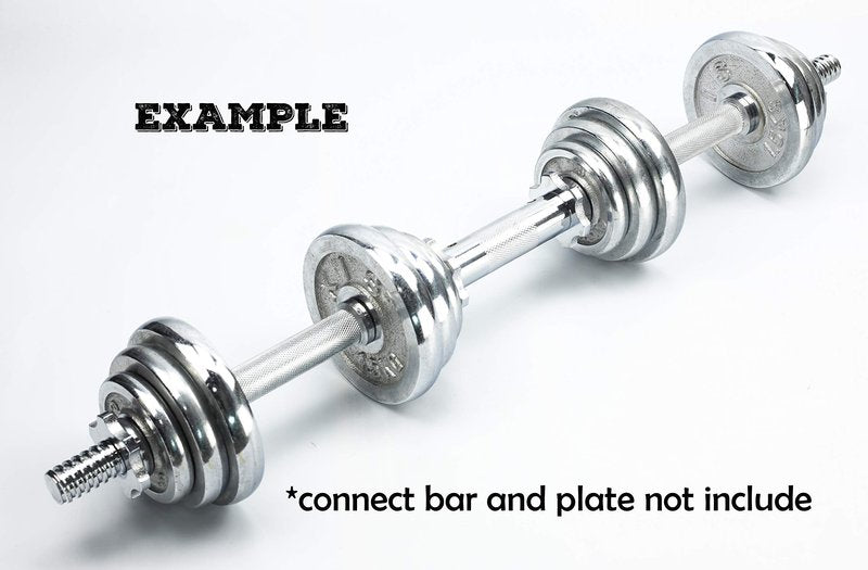 Rowland Harbor Threaded Dumbbell 12.614.214.815.718.119.722inch(32353840465056cm) curved HandlesAdjustable Dumbbell Bar Handles Fit 1 inch Standard Weight Plate Weightlifting