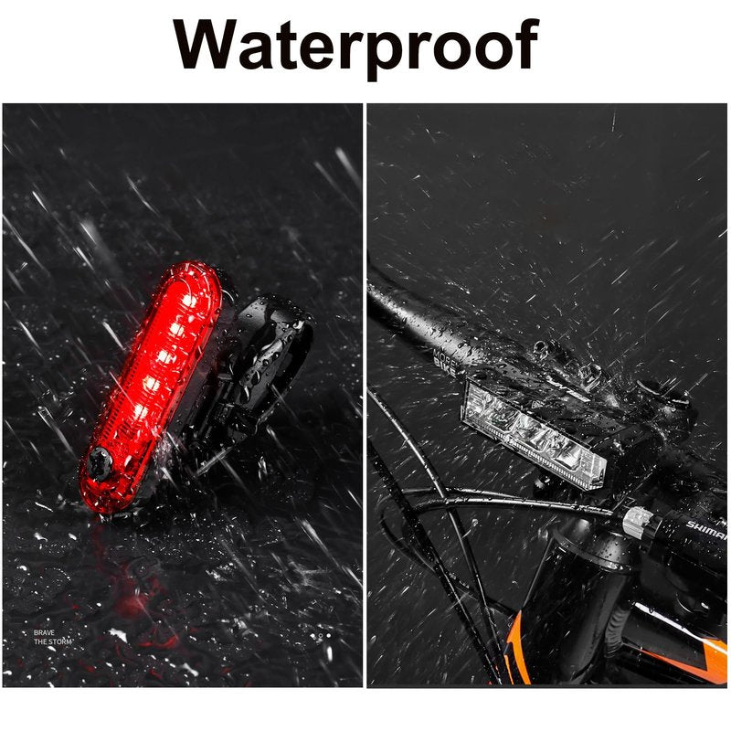 Bright Bike Light Set for Night Riding,LED Bicycle Light High Beam Low Beam,USB Rechargeable Bicycle Headlight Set,Waterproof Bike Headlight and Taillight for Adult Kid Mountain MTB Off-Road Cycling