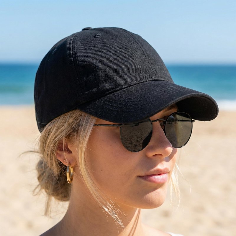 spxkd Baseball Cap for Men Women Washed Cotton Unstructured Black