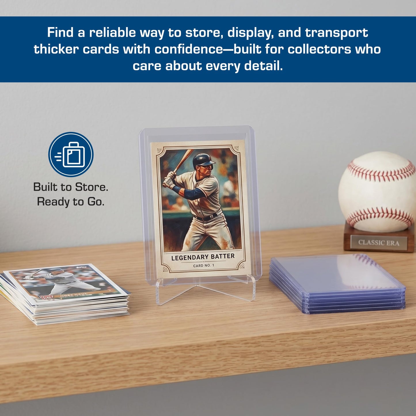 BCW 59 PT Thick Card Top Loaders | Protective Thick Toploaders for Trading Cards Up to 59PT | Rigid Card Toploader for Memorabilia & Collectibles | 25 Pack
