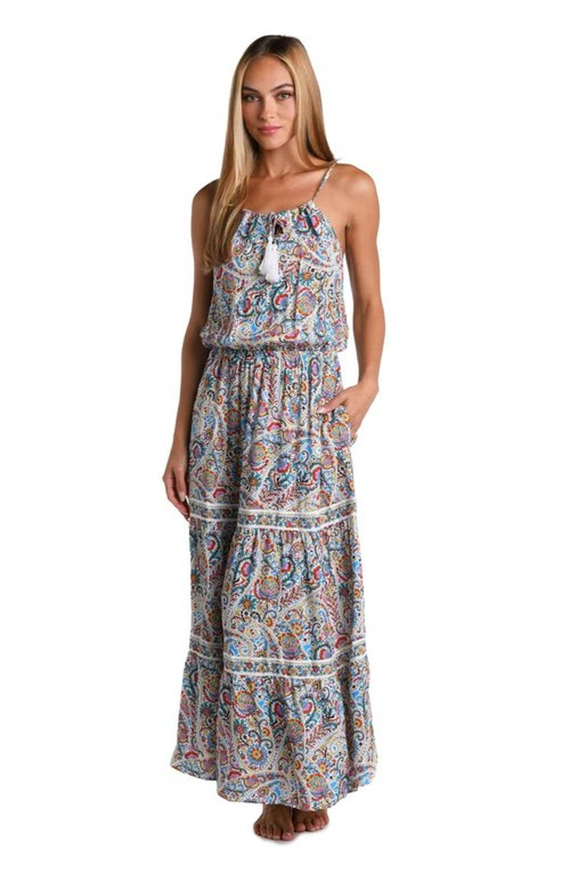 Sunshine 79 Women's Standard Midi Dress Swimsuit Cover Up, Multi//Glam Paisley, Small