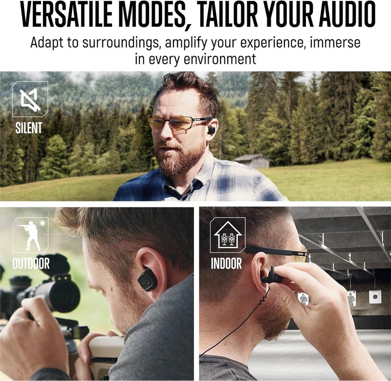 GLORYFIRE Shooting Ear Protection Earplugs - Bluetooth Noise Reduction Earbuds for Ultimate Comfort