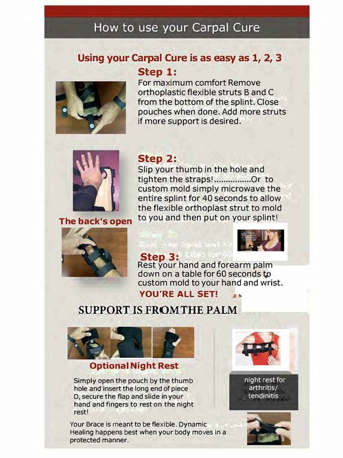 Doctor in the House The Carpal Cure Wrist Brace from (Left Black, Standard - fits Most Hands)