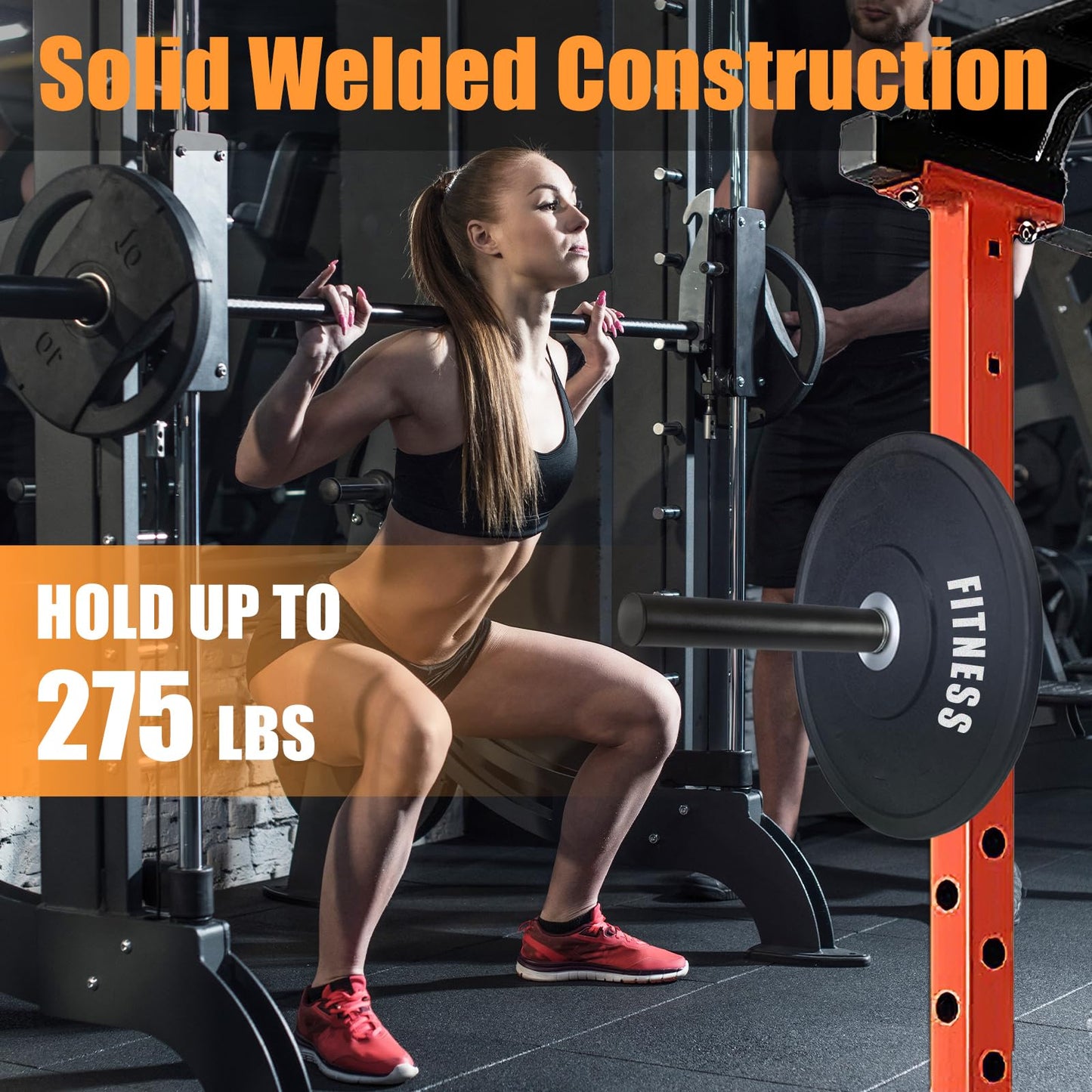 CAELUM Weight Plate Holder Power Rack Attachment, for 2 Inch Olympic Plate Storage, Squat Rack Holder Fits 2x2, 2x3, 3x3 Power Cages with 1" Holes 4 Pack