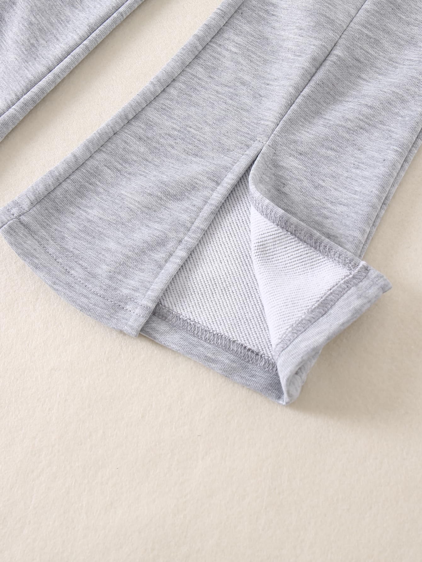 Fdqin Girls 3 Pcs Wide Leg Sweatpants Casual Elastic Waist Straight Leg Jogger Pants with Pockets Multicolor 7-8Years