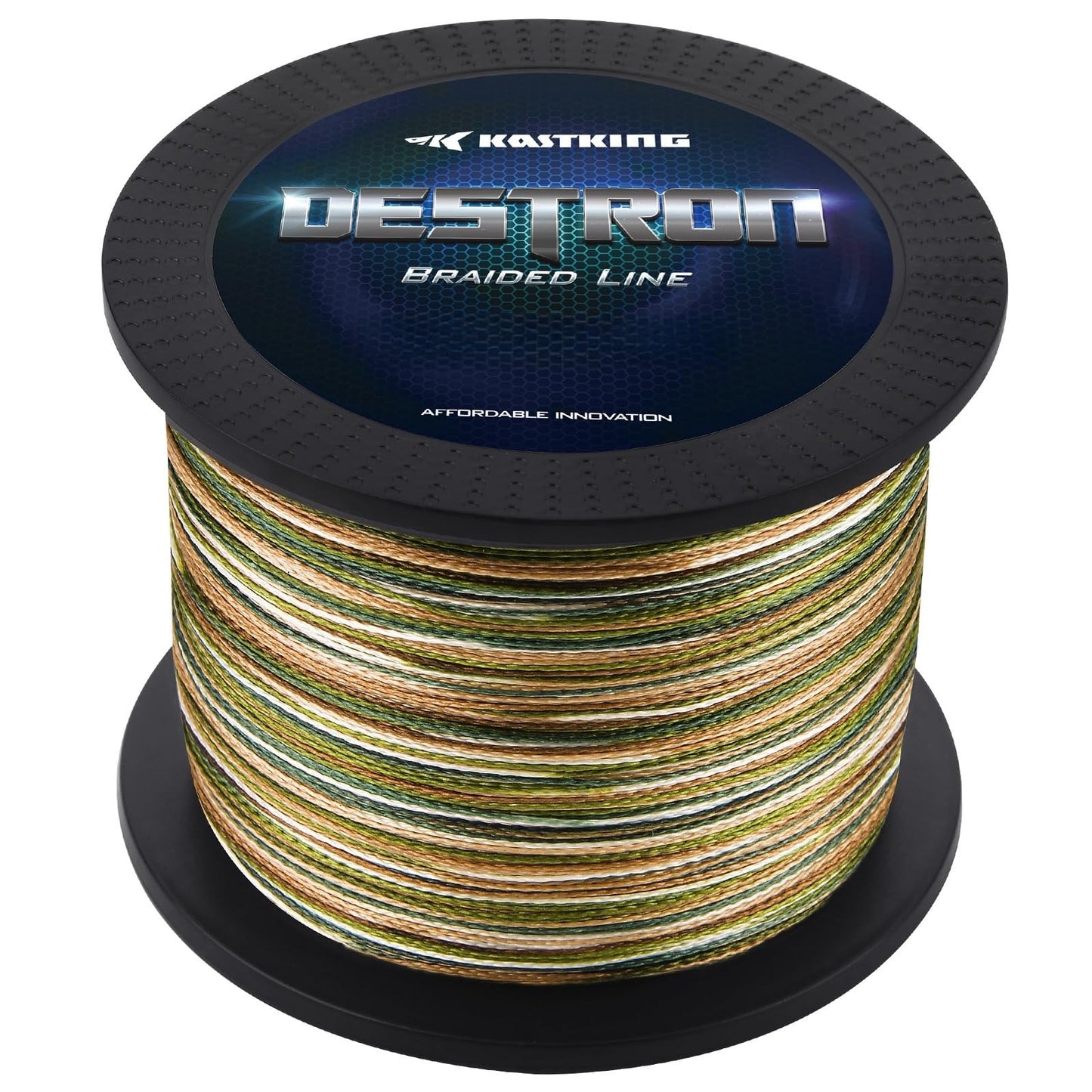 KastKing Destron Braided Fishing Line, Moss Camo, 4 Stands, 8LB, 600Yds