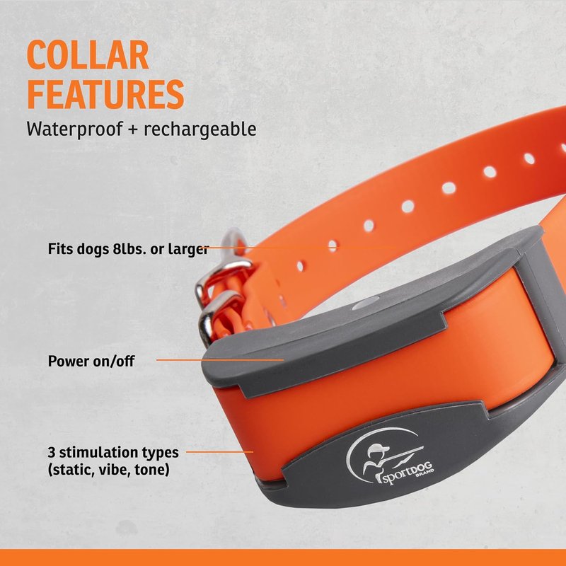 SportDOG FieldTrainer 425X Add-a-Dog Collar - Waterproof E-Collar for Multi-Dog Households - Durable Obedience Training - Orange