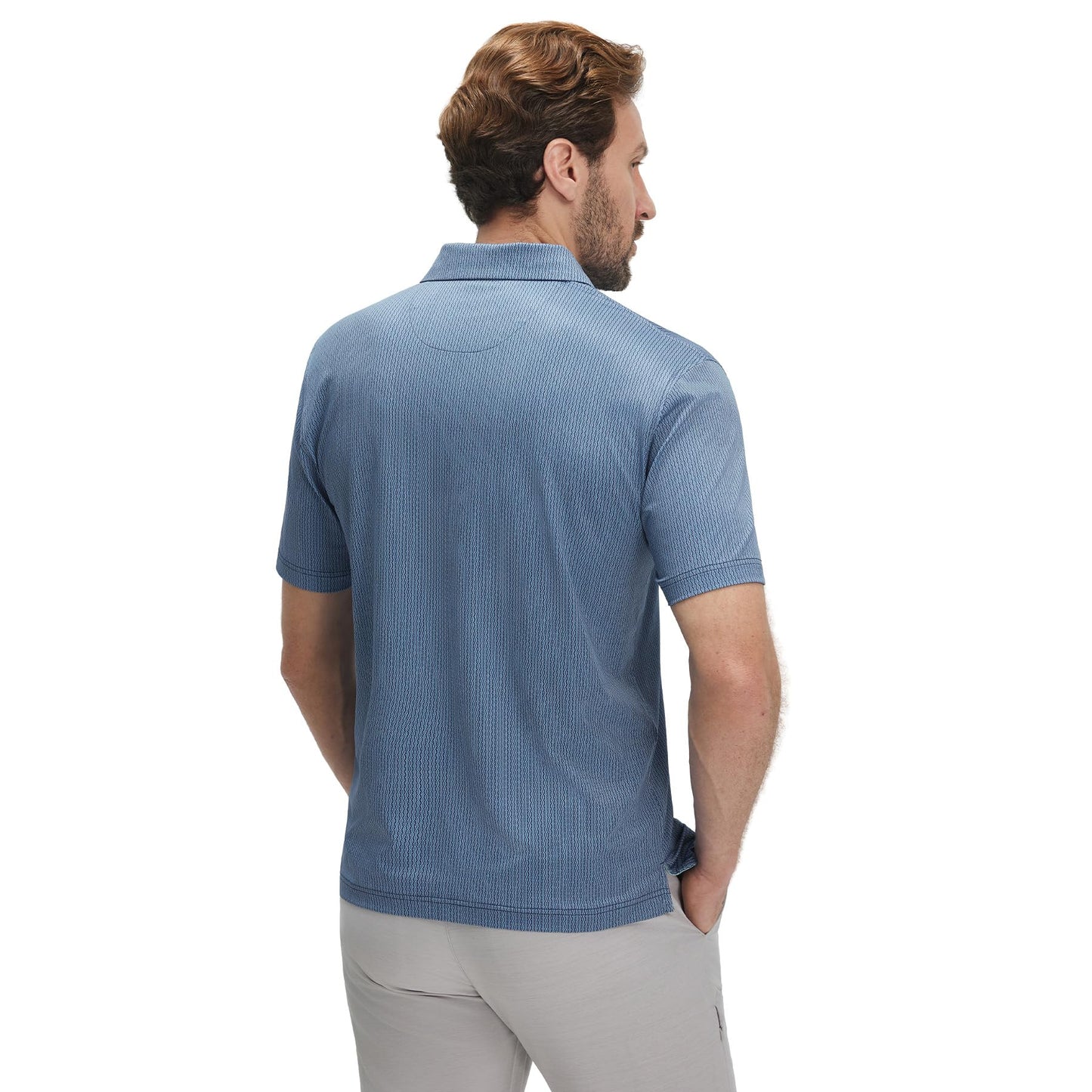 M MAELREG Polo Shirts for Men Quick Dry Fit Short Sleeve Performance Moisture Wicking Print Men’s Golf Shirts