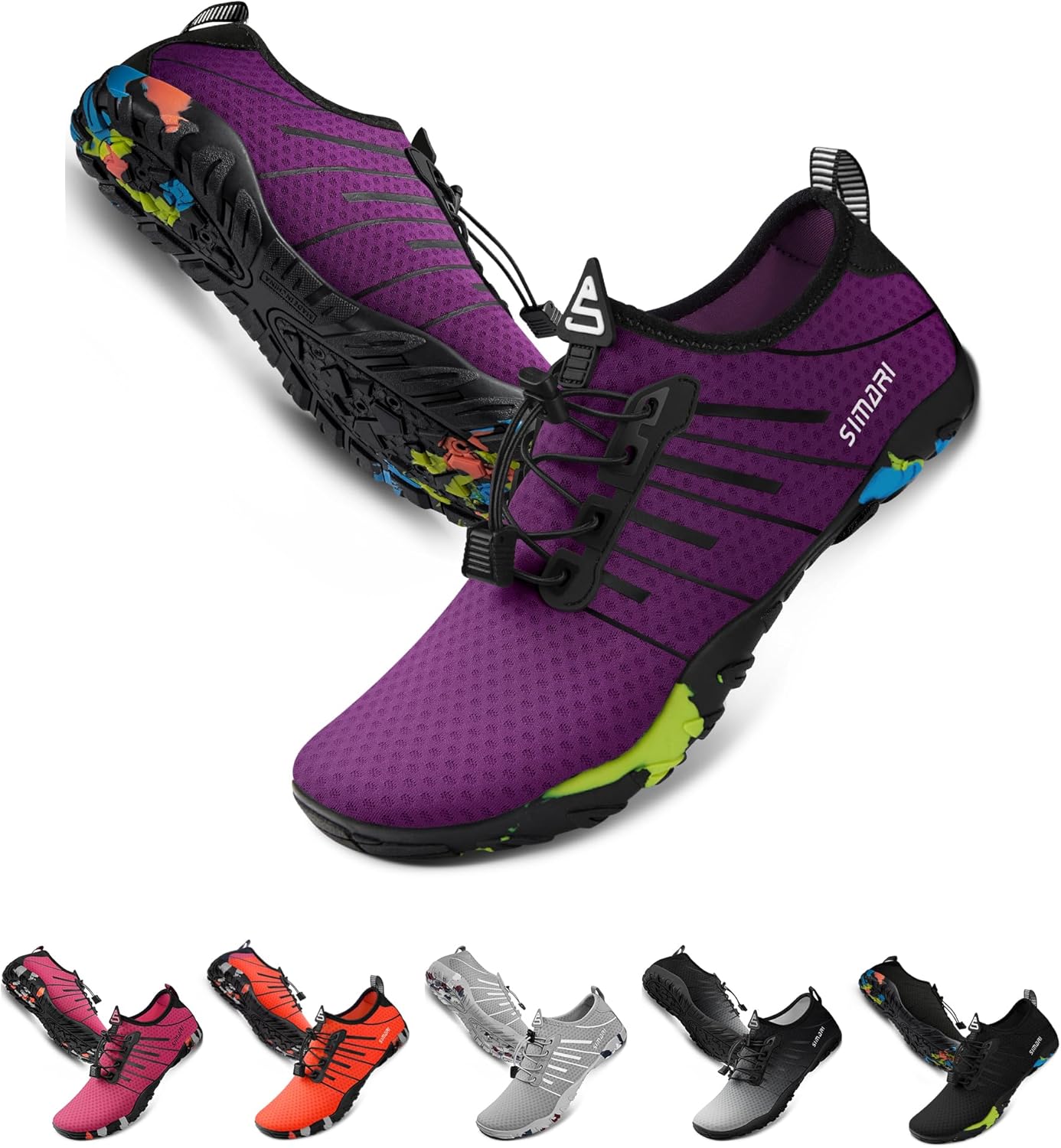 Water Shoes for Men & Women - Quick-Dry Barefoot Aqua Socks | Lightweight Non-Slip Swim Shoes for Beach & Water Sports