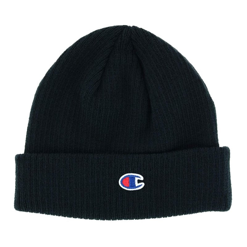 Champion Ribbed Cuffed Beanie, Black, 2-Pack