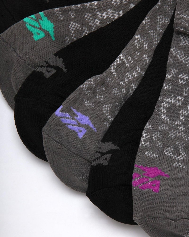 Avia Womens Low Cut Socks - 6 Pack Cushioned Performance Stretch Moisture Wicking Athletic No Show Socks for Women (4-12), Size 4-9, Gray/Black