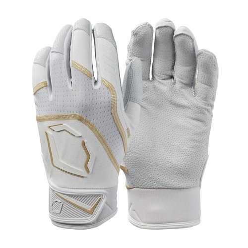 EvoShield Adult Khaos Batting Gloves - Team White Small