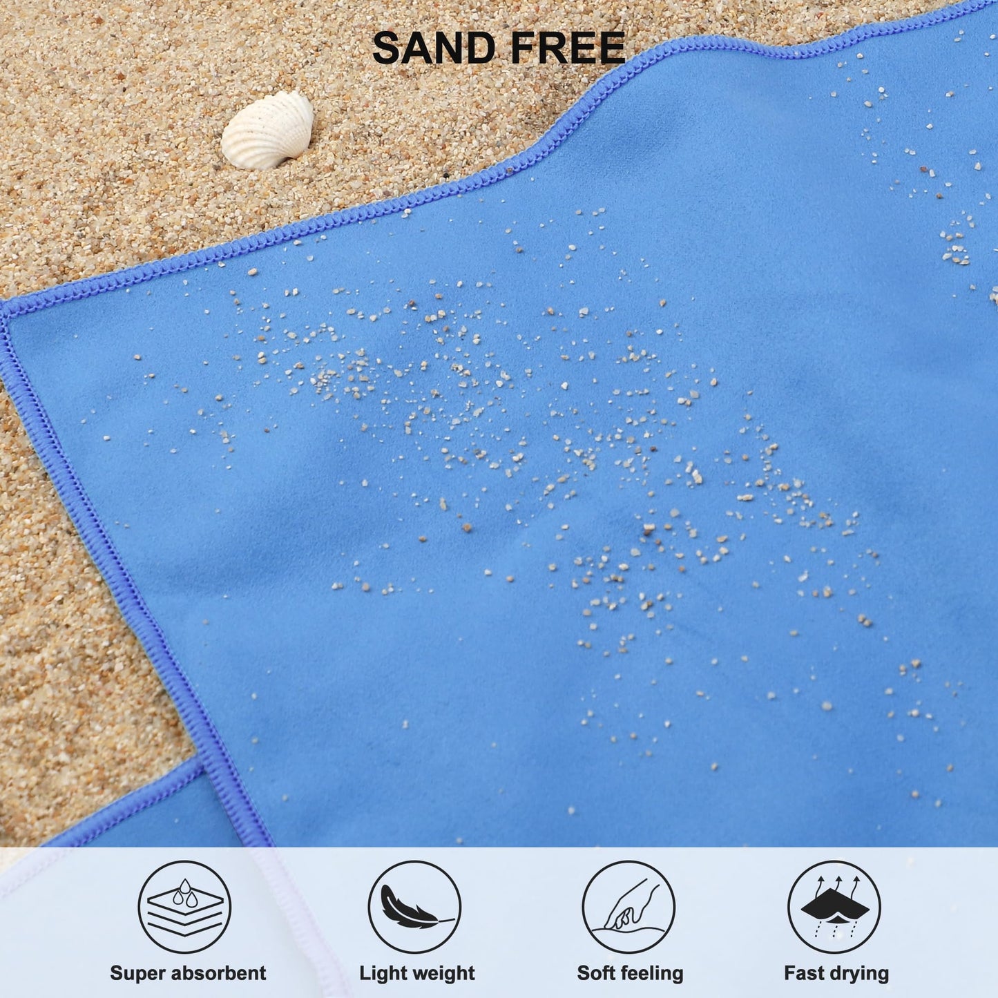 Rainleaf Microfiber Towel Perfect Travel & Gym & Camping Towel. Quick Dry - Super Absorbent - Ultra Compact - Lightweight. Suitable for Trip, Beach, Shower, Backpacking, Pool