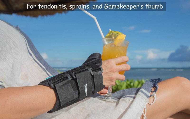 Ossur Form Fit Thumb Spica Arthritis Gamekeeper’s Thumb Tendonitis Support - Contoured Breathable Material (Right, Medium)