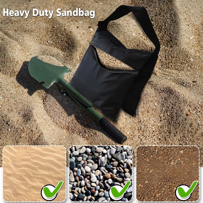 Photography Sand Weight Bags - Heavy Duty Saddlebags for Backdrop Stands & Tripods | 4-Pack