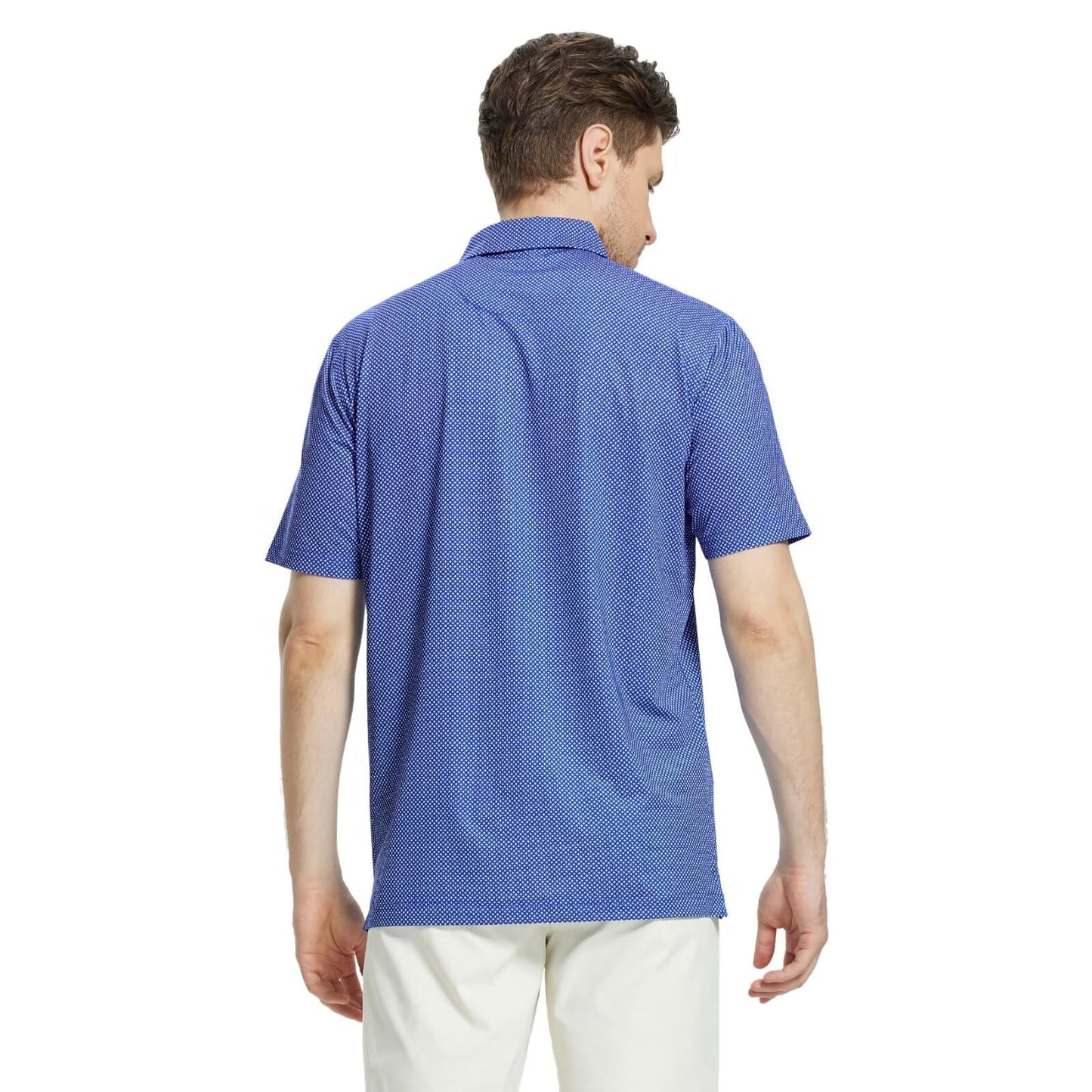 M MAELREG Polo Shirts for Men Quick Dry Fit Short Sleeve Performance Moisture Wicking Print Men’s Golf Shirts