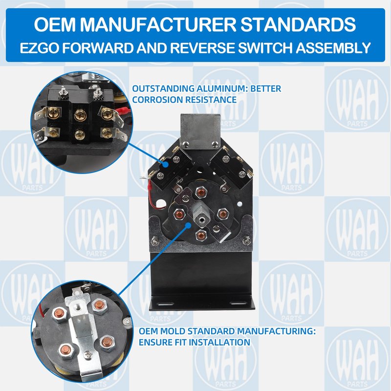 Wahparts EZGO Forward and Reverse Switch Assembly Compatible with 1989-1994.5 36 Volt E-Z-GO Marathon 25396-G2 25259-G2 21744-G1