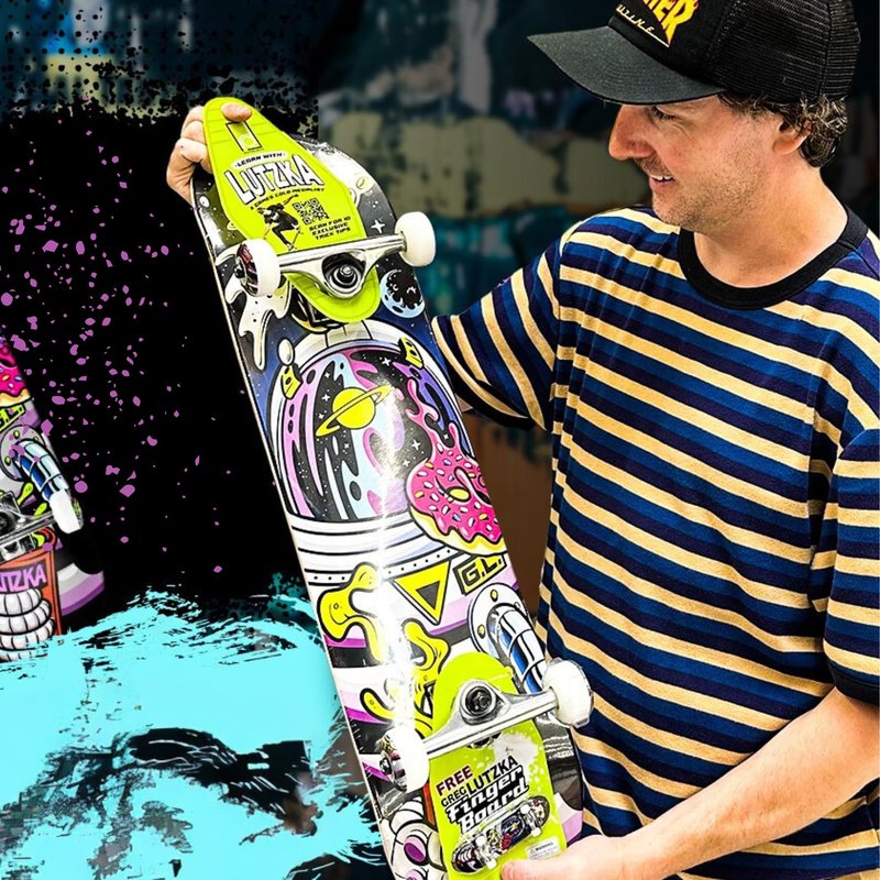 Roller Derby Lutzka Astronaut Skateboard by Roller Derby for Beginners, Kids, Youth, Boys and Girls
