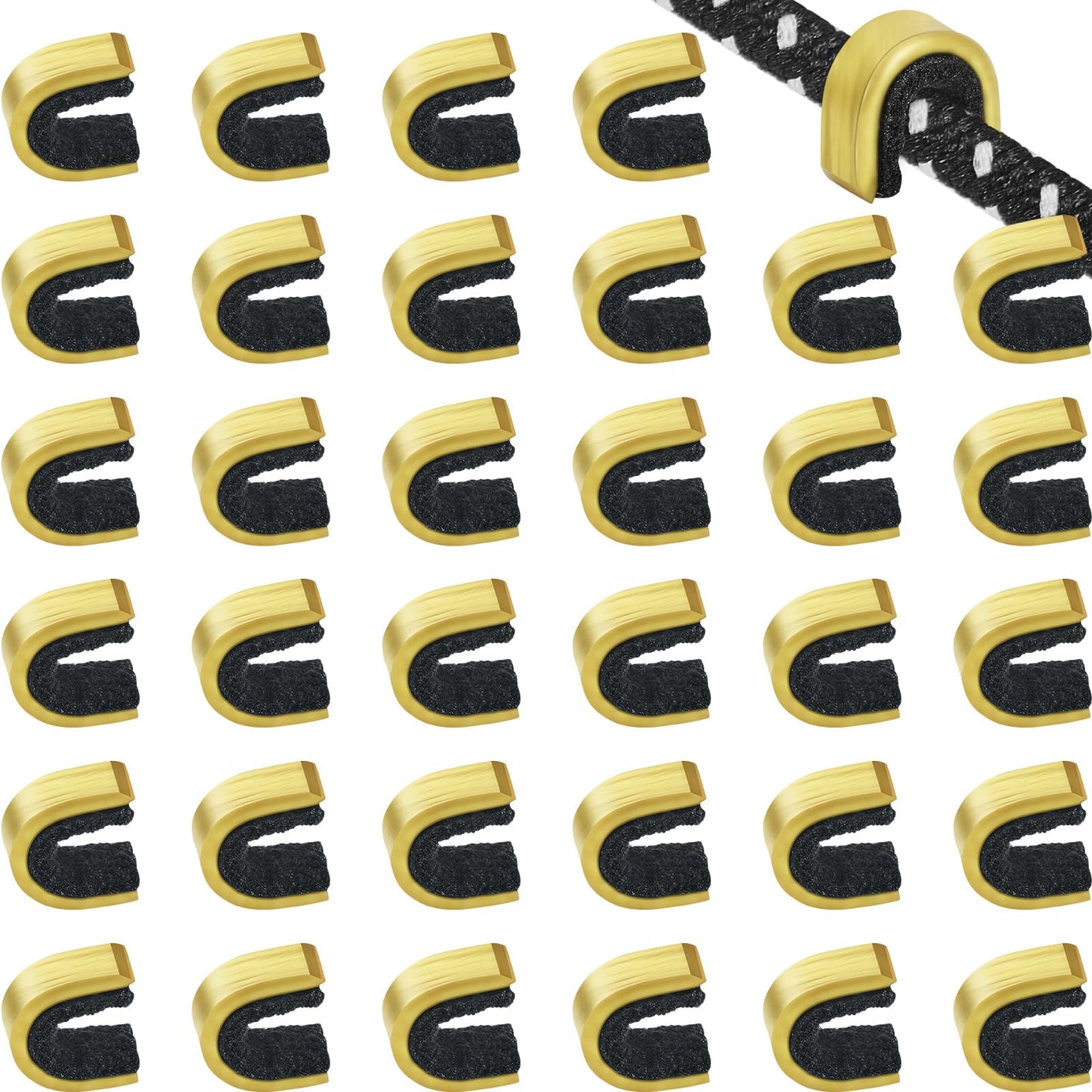 Gejoy 40 Pieces Nock Points Archery String Nocking Points Bow String Buckle Clips for Compound and Recurve Bow (Black)