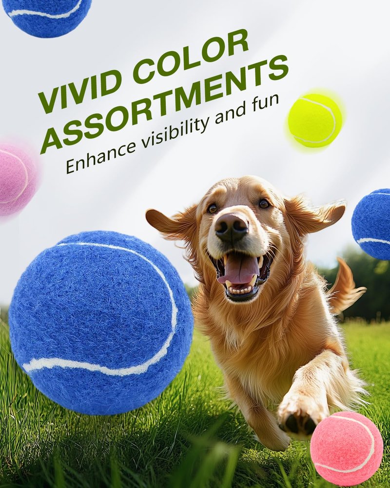 GOLDNITE Tennis Balls for Training and Dogs,Yellow 20 Pack Practice Tennis Ball with Mesh Bag for Transport and Beginner Exercise High Elasticity Durable Pet Playing Tennis Ball Set